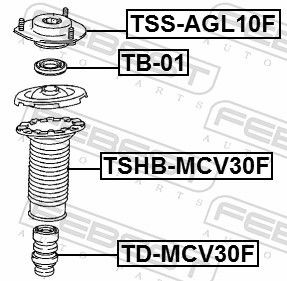 Опора амортизатора TOYOTA CAMRY/HYBRID ACV51/ASV50/AVV50/GSV50 2011- TSS-AGL10F TSS-AGL10F FEBEST