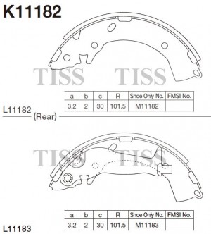 Колодки тормозные барабанные HYUNDAI GETZ 02- +ABS K11182 K11182 MK KASHIYAMA