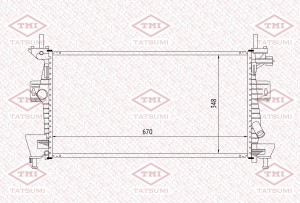 Радиатор охлаждения FORD C-Max/Focus 11- TGA1139 TGA1139 TATSUMI