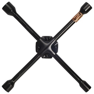 Ключ баллонный крестовой (17, 19, 21, 22) "АвтоDело" (усиленный, черный, лак) 30817 AVTO DELO