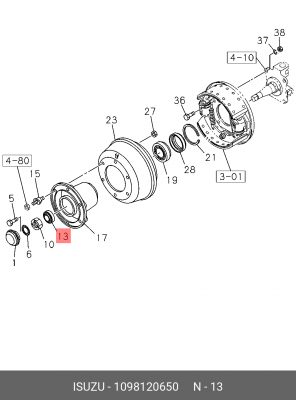 ПОДШИПНИК СТУПИЦЫ 1-09812-065-0 ISUZU
