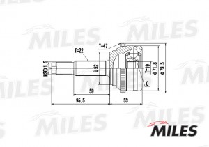 ШРУС наружный CHEVROLET AVEO 1.2 03- (GKN 303898) GA20043 GA20043 MILES