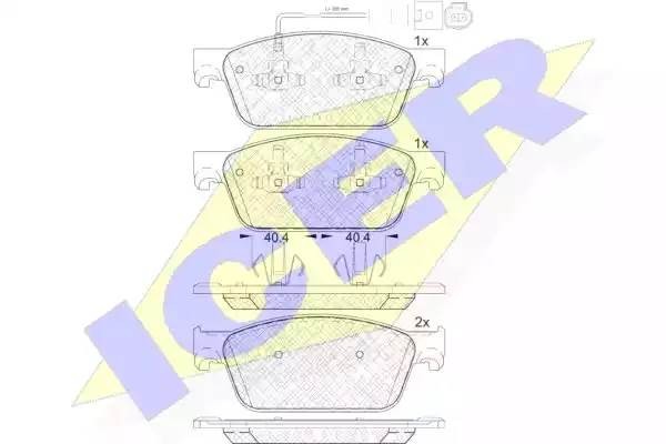 141953 колодки дисковые передние!\ VW T5 2.0TDi 09># 141953 ICER