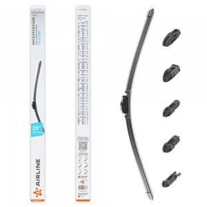 Щетка стеклоочистителя бескаркасная Silicone 700мм 5 адаптеров AWBBS013 AIRLINE