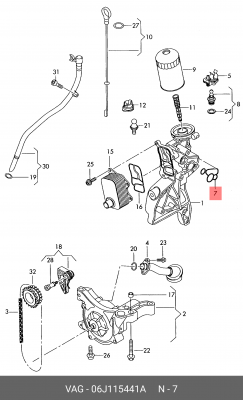 AUDI A3 [8PA] (2004- 2013) 06J 115 441 A VAG
