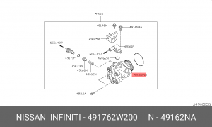 прокладка насоса ГУР!\ Nissan Cabstar 92> 49176-2W200 NISSAN