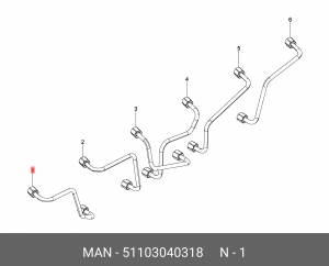 Нагнетательная проводка 51103040318 MAN