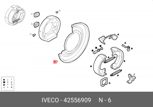 щиток пылезащитный!левый\IVECO DAILY 42556909 IVECO