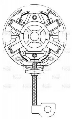 Узел щеточный стартера для а/м Toyota Corolla E110 (95-)/Avensis (97-) 1.6i (VBS VBS 1904 START VOLT