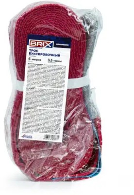 трос буксировочный! Лента VIP двухслойная 3,5т 6м, с петлями\UNIVERSAL BRX0080006 BRIX