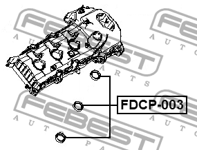 Кольцо уплотнительное свечного колодца MAZDA CX-9 2007-2015 FDCP-003 FDCP-003 FEBEST