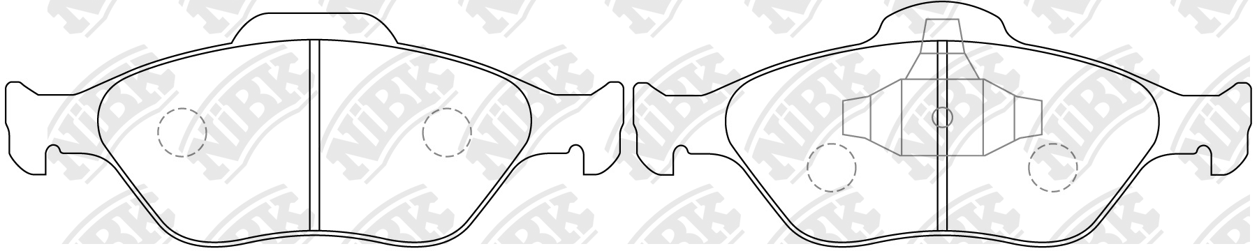 Колодки передние (FORD FIESTA IV-V, FUSION, MAZDA 2 (DY)) PN5495 PN5495 NIBK