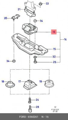 Опора двигателя FORD Sierra OE 6 560 261 FORD
