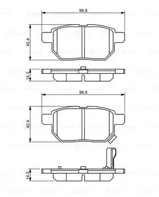 0 986 494 255 1286 02 !колодки дисковые з Toyota Auris 1.4VVT-i -2.2D 07>/Yaris  0 986 494 255 BOSCH