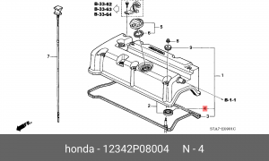 МАНЖЕТА,УПЛОТН СВЕЧНОГО КОЛОДЦА 12342P08004 12342P08004 HONDA