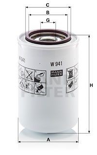 Фильтр гидравлический W941 Mann-Filter W 941 MANN FILTER
