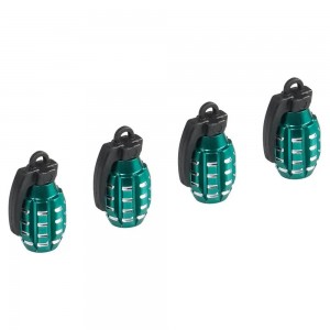 Колпачки на шинный вентиль K-5, зеленые, металл, 4 шт. (AVC26) AVC26 AIRLINE