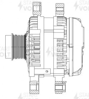 Генератор для а/м Toyota Highlander (07-)/Camry V50 (11-) 3.5i 130A (LG 1936) LG 1936 START VOLT