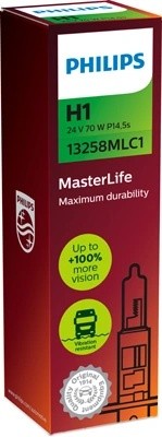 Лампа 24V H1 70W P14.5s Master Life PHILIPS 13258MLC1 PHILIPS
