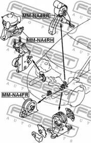 Опора двигателя правая MITSUBISHI GRANDIS NA4W/NA8W 2003-2009 MM-NA4RH MM-NA4RH FEBEST