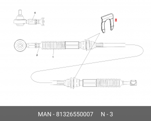 шайба трансмиссии! пружинная (фиксатор троса КПП)MAN, MB 81326550007 MAN