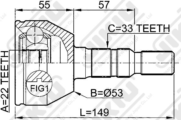 ШРУС JC34011 JC34011 JIKIU