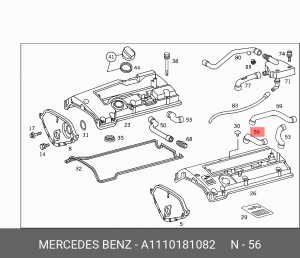 MERCEDES BENZ W202/C208 CLK/W163 M-KLASSE/W210 E-K вентиляции ГБЦ A1110181082 MERCEDES BENZ