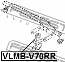Сайлентблок задн опоры двигателя подходит для VOLVO XC90 2003-2014 VLMB-V70RR VLMB-V70RR FEBEST