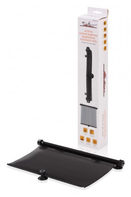 Шторка солнцезащитная "AIRLINE" выдвижная, рулонная, 40х45см, черная ASPS-R-14 AIRLINE