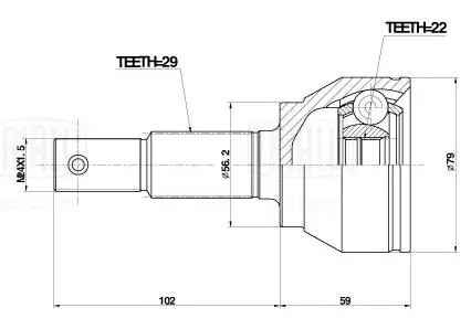 ШРУС наружный передний GO1450 TRIALLI