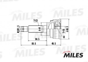 ШРУС наружный SUZUKI ALTO 0.8 86-93 (GKN 301965) GA20425 GA20425 MILES