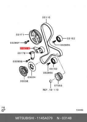 Натяжитель ремня грм 1145A079 1145A079 MITSUBISHI