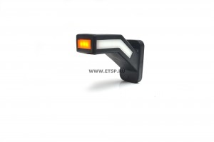 Фонарь габаритный прицепа боковой светодиодный красный/белый правый WAS 1167P WAS