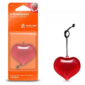 ароматизатор подвесной пластик 'сердце' клубника со сливками!\ AFSE001 AIRLINE