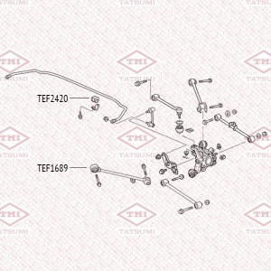 сайлентблок задн. продольн. рычага!\ Honda Accord 02> TEF1689 TATSUMI