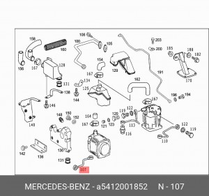 ТРУБКА СИСТЕМЫ ОХЛАЖДЕНИЯ A 541 200 18 52 MERCEDES BENZ