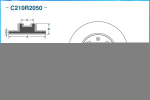 Тормозной диск передний C210R2050 C210R2050 CWORKS