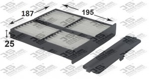 Фильтр салонный  MITSUBISHI PAJERO PININ 2,0 2000 - 2007  MITSUBISHI PAJERO IO 2 AC301J JS ASAKASHI