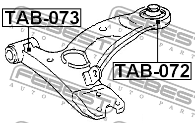 Сайлентблок рычага задний TOYOTA PRIUS 00-03, VISTA 98-03 TAB-072 TAB-072 FEBEST