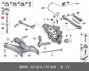 болт эксцентриковый!\ BMW X5 E70/F15 All 33 30 6 770 968 BMW