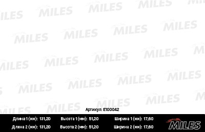 Колодки тормозные передние (без датчика) (Смесь Semi-Metallic) (VW POLO (RUS) 11 E100042 MILES