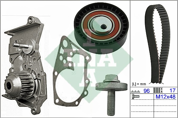 Комплект ГРМ ЛАДА Largus (1.6) (8V) RENAULT Logan,Sandero (10-) (1.4/1.6) (8V) с 530 0604 30 INA