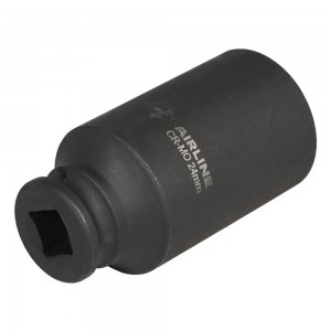 Головка ударная торцевая глубокая 3/8 DR шестигранная 24 мм L=65 мм (ATAS336) ATAS336 AIRLINE