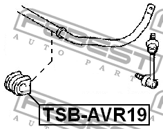 Втулка стабилизатора TOYOTA AVENSIS ADT25,AZT25,CDT250,ZZT25 2003.01-2008.11 TSB TSB-AVR19 FEBEST