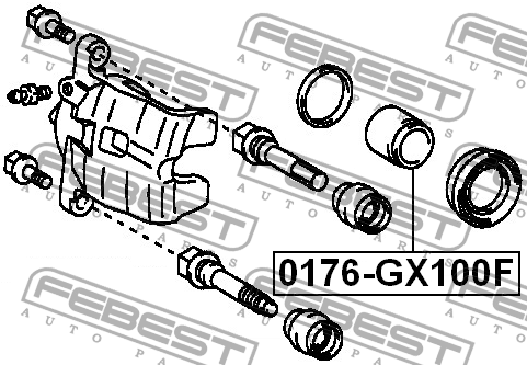 Поршень суппорта передний TOYOTA MARK 2/CHASER/CRESTA GX100 1996-2001  0176-GX10 0176-GX100F FEBEST