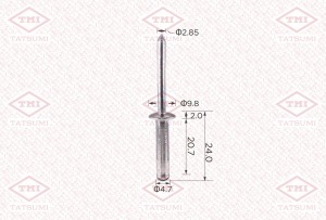 Клипса автомобильная [упаковка 10 штук] TJB1514 TJB1514 TATSUMI