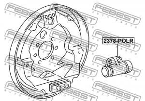 Цилиндр тормозной задний VW Polo (10-) SKODA Rapid (12-) FEBEST 2378-POLR FEBEST