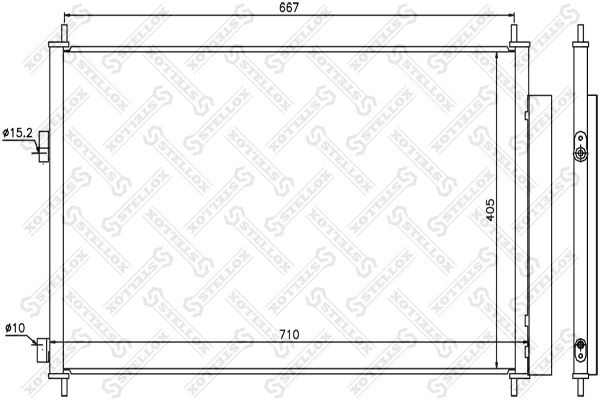 NS940021 [8846042100] !радиатор конд.\ Toyota Rav IV 2.0 VVTi/2.2 D-4D/2.2 D-CAT 10-45156-SX STELLOX