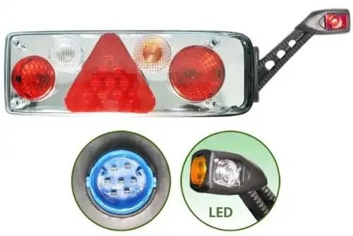 Фонарь задний KRONE KOGEL левый (разъем сзади+рог) прозрачный MARS TECH M711421 MARS