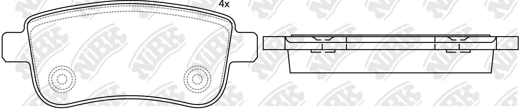 Колодки тормозные дисковые RENAULT MEGANE III 08-/SCENIC III 09-  PN0381 PN0381 NIBK